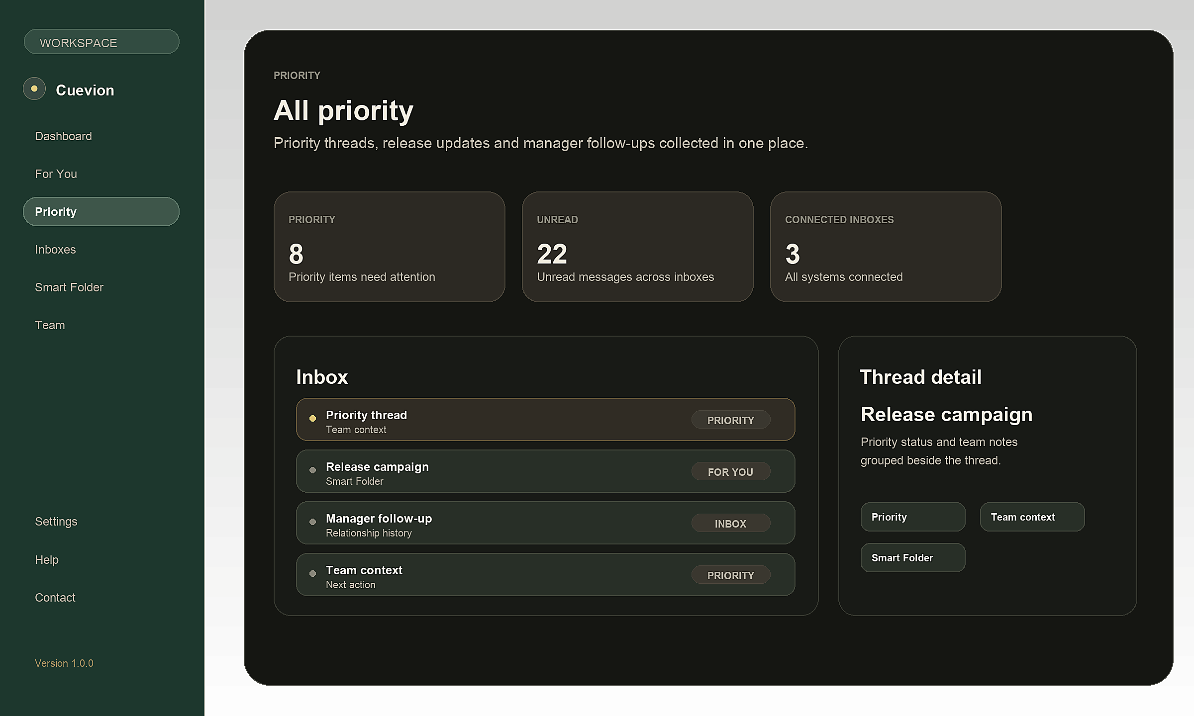 Sanitized Cuevion Email Client product preview